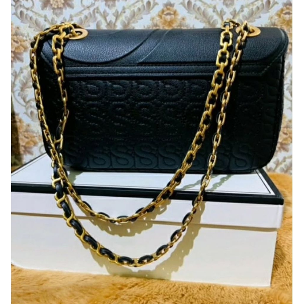 PL aluna chain bag small - black – buttonscarves