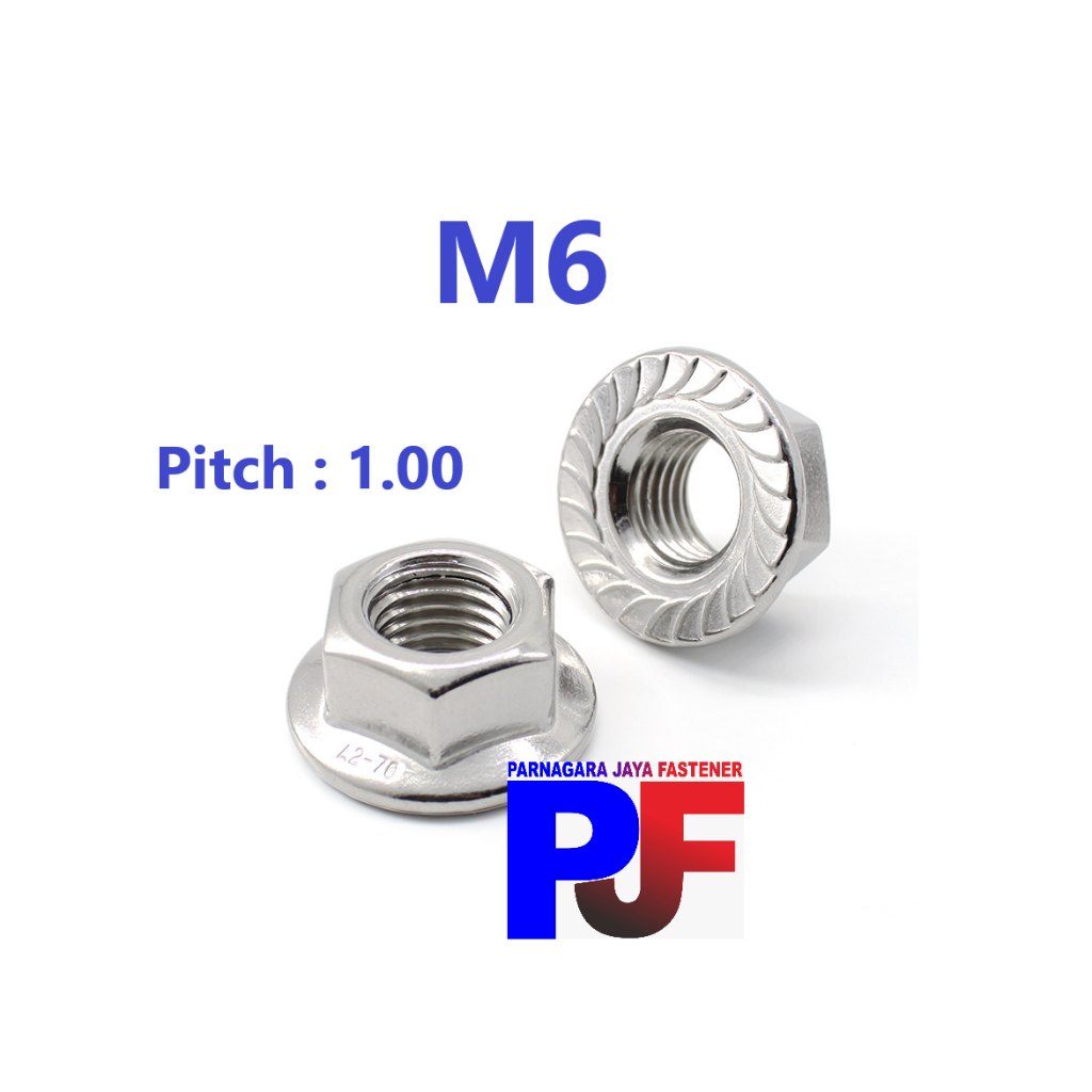Mur Flange M6 / Mur Flange Stainless M6 / SUS 304 Flange Nut