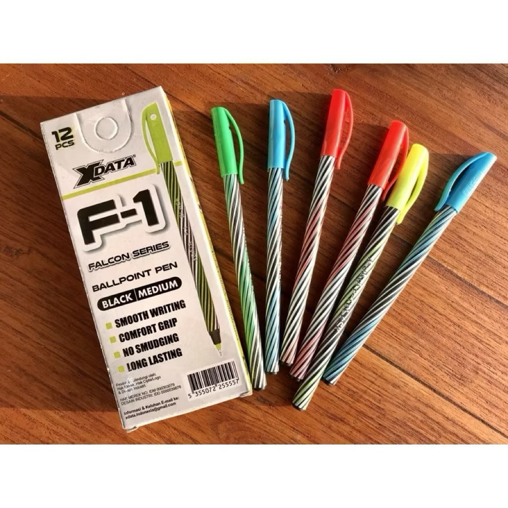 

Bolpoin Bolpen Pulpen Ulir Xdata F-1 isi 12 pcs