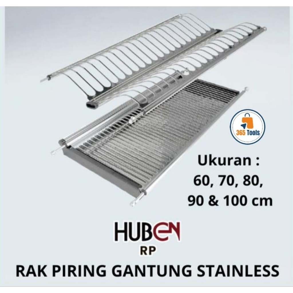 Rak Piring Gantung Stainless 80 cm Merk HUBEN