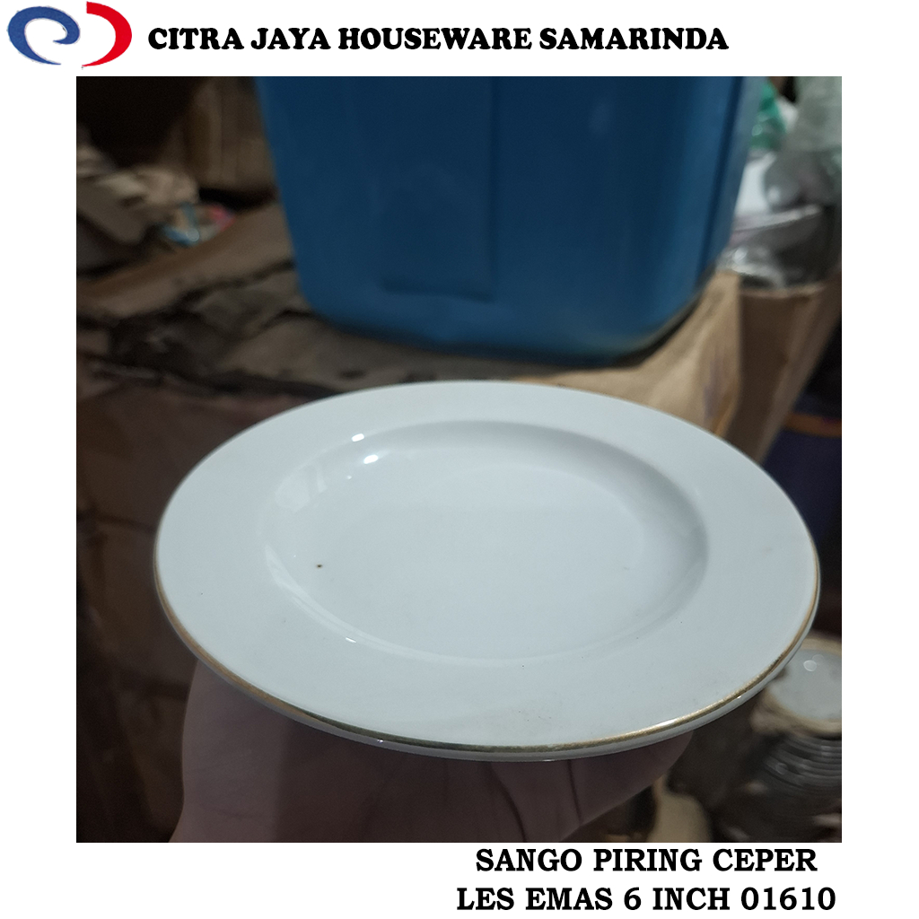 Piring Ceper Keramik 6 Inch Les Emas SANGO 01610 (1 Pcs / 6 Pcs)