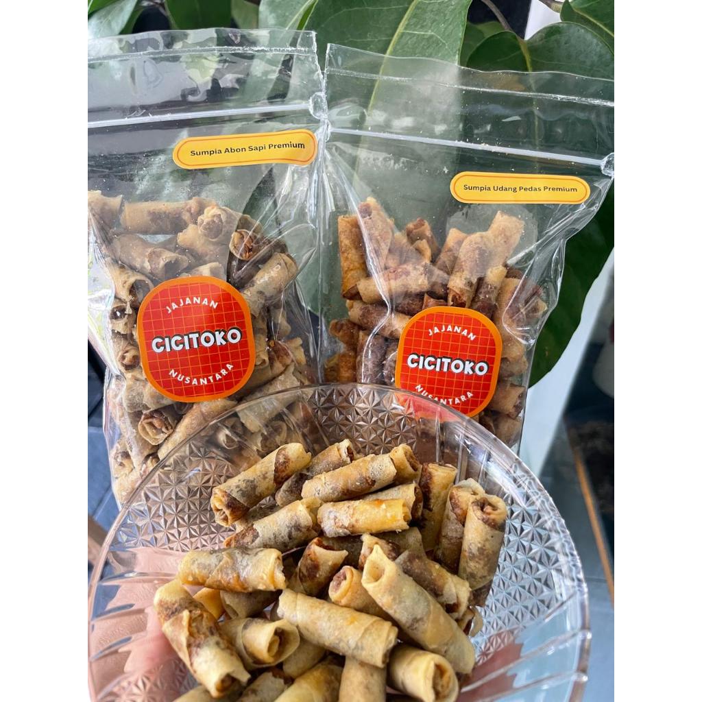 

CICITOKO Jajanan Nusantara - Sumpia Udang Pedas - Sumpia Abon Sapi - Size Kecil