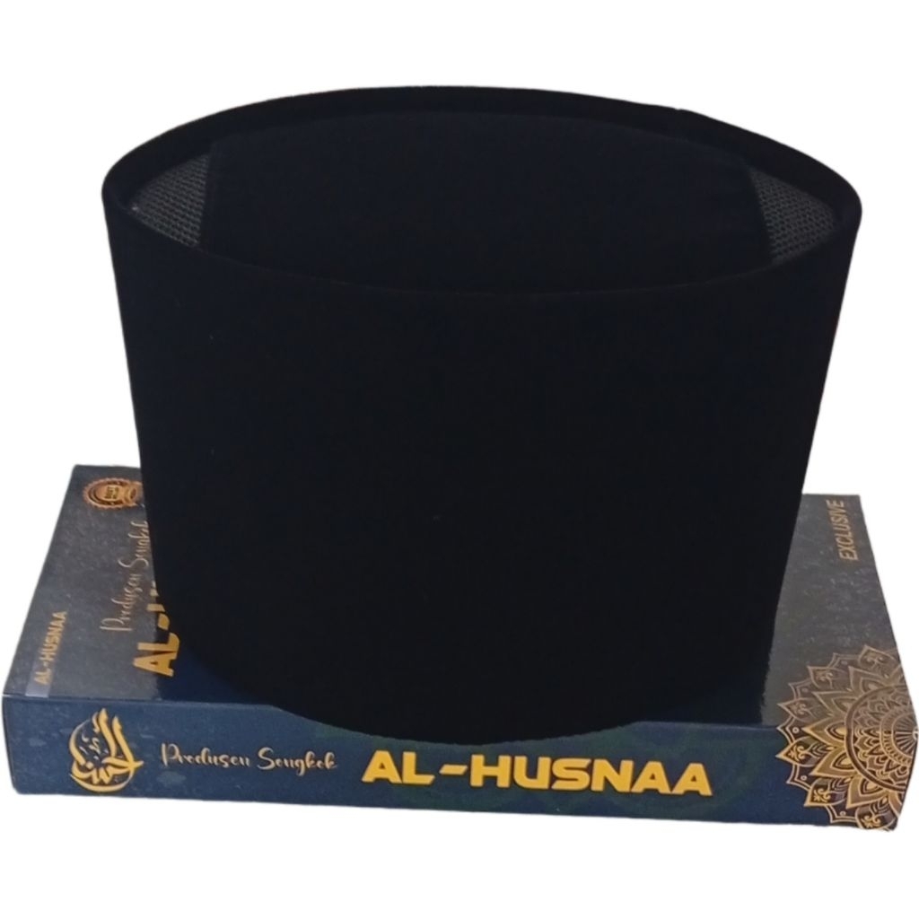 Songkok peci kopiah hitam peci hitam tinggi 14 cm / 15 cm Bahan Halus - 14 Cm, No. 1 & 2 (Kosong)