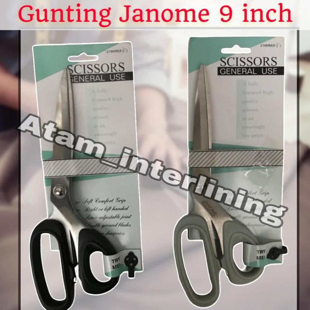 

Gunting Jahit Janome 9 Inch – Gunting Stainless Tajam Anti Karat untuk Kain, Kertas, Karton Dll