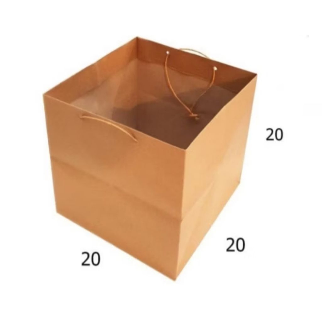 

Paper Bag Coklat Polos Tas Kertas Kraft Paper Bag Brownies