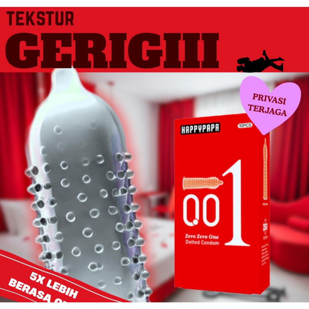 Kondom 001 Berduri Bergerigi Gerigi Tipis Jepang – Terbaik & Terlaris di Shopee