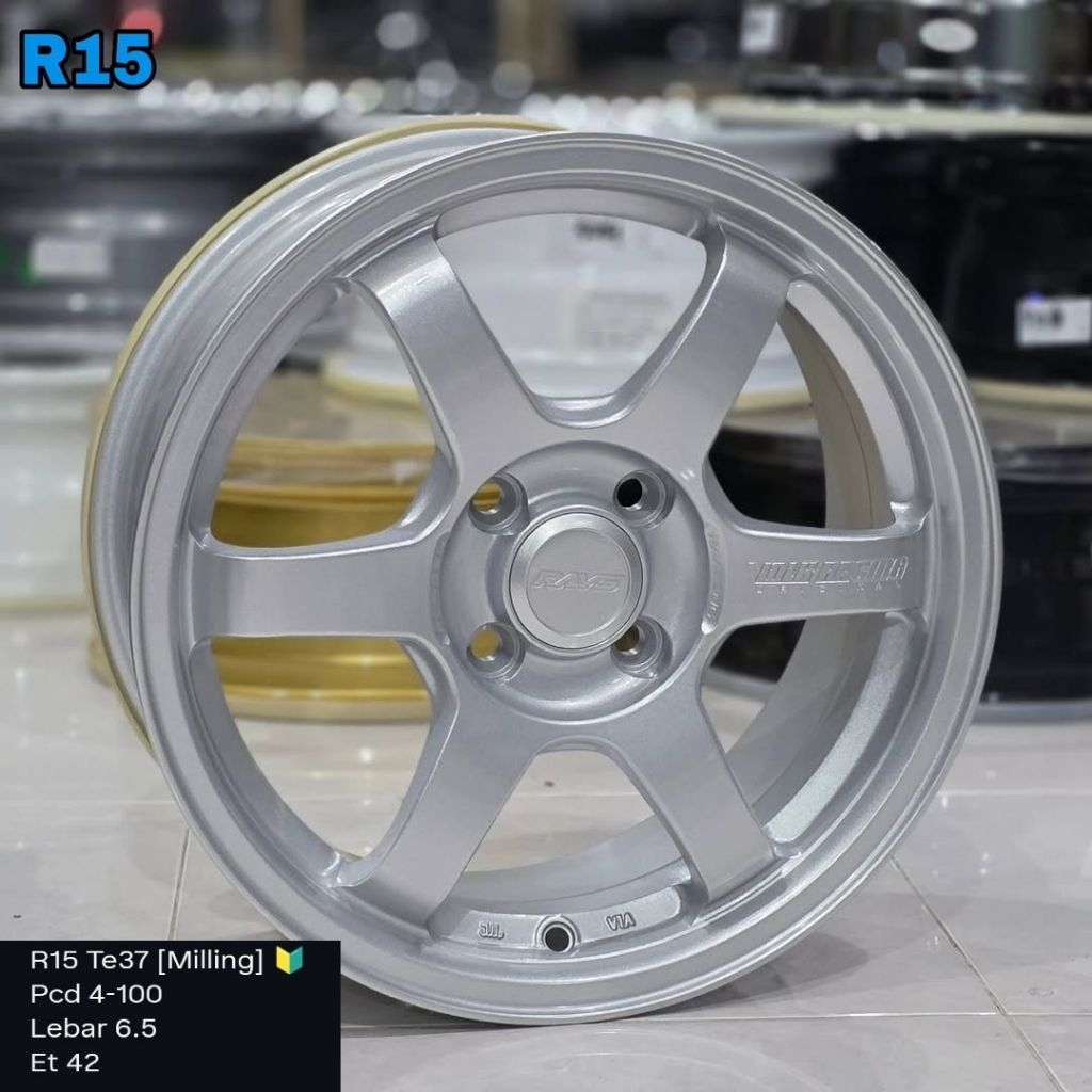 velg agya rays te37 ring 15 lebar 6,5 untuk brio agya yaris jazz mobilio freed ignis city