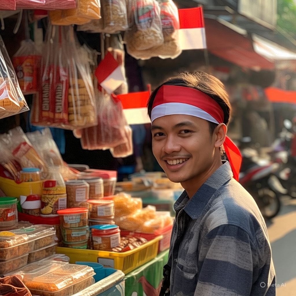 Bendera merah putih kain ikat kepala Dewasa / Anak Aksesoris HUT RI Bandana kepala / hiasan kepala
