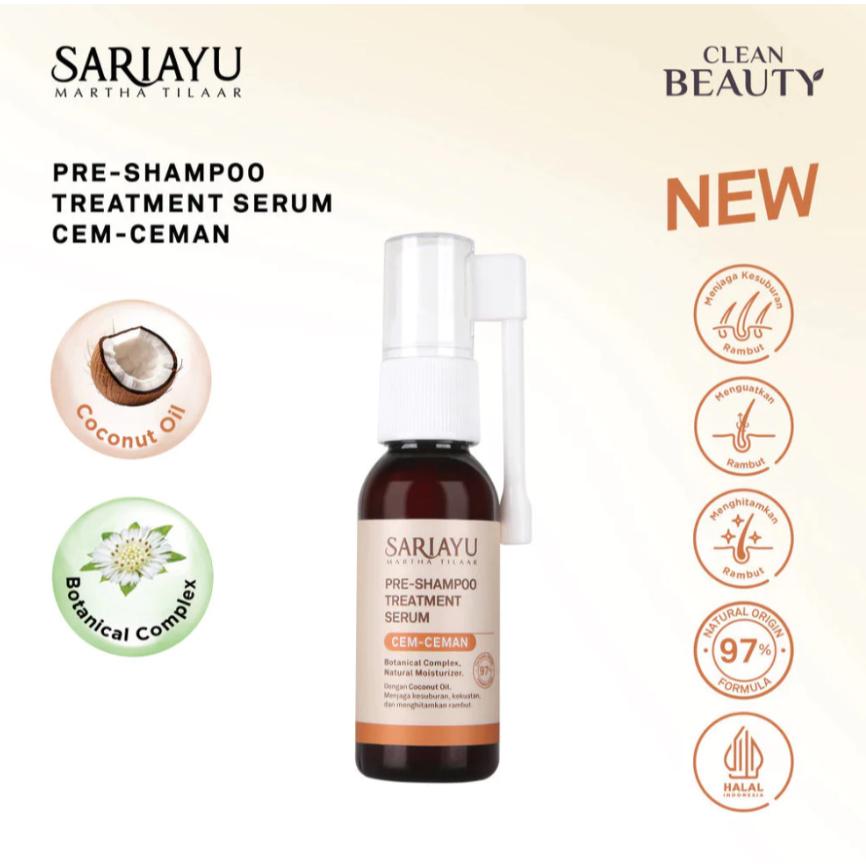 Sariayu Pre-Shampoo Treatment Serum Cem-Ceman 30ml Perawatan rambut Rontok