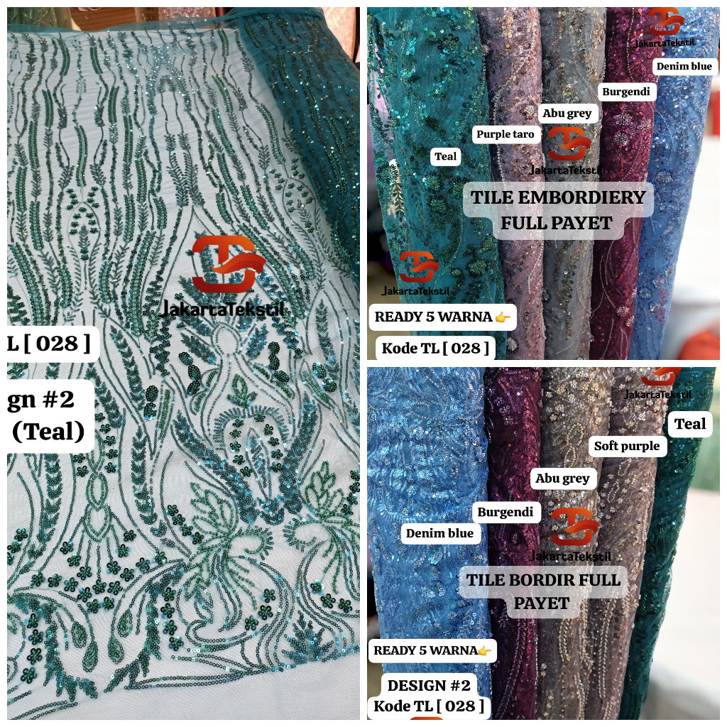 [ 028 ] TILE PAYET BORDIR FULL PAYET || TILE PAYET SULTAN