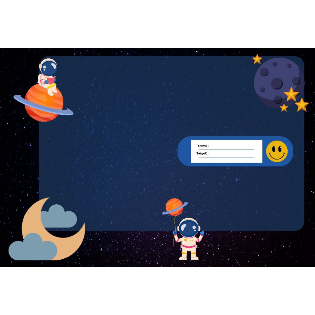 

Sampul buku Anak TK SD tema luar angkasa