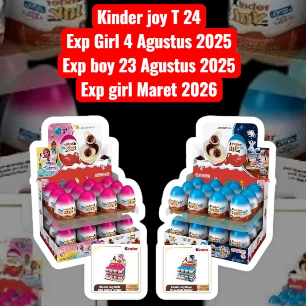 

Kinder Joy T24 / 1 Box isi 24 Pcs Exp 11 Agustus 2025 Promo
