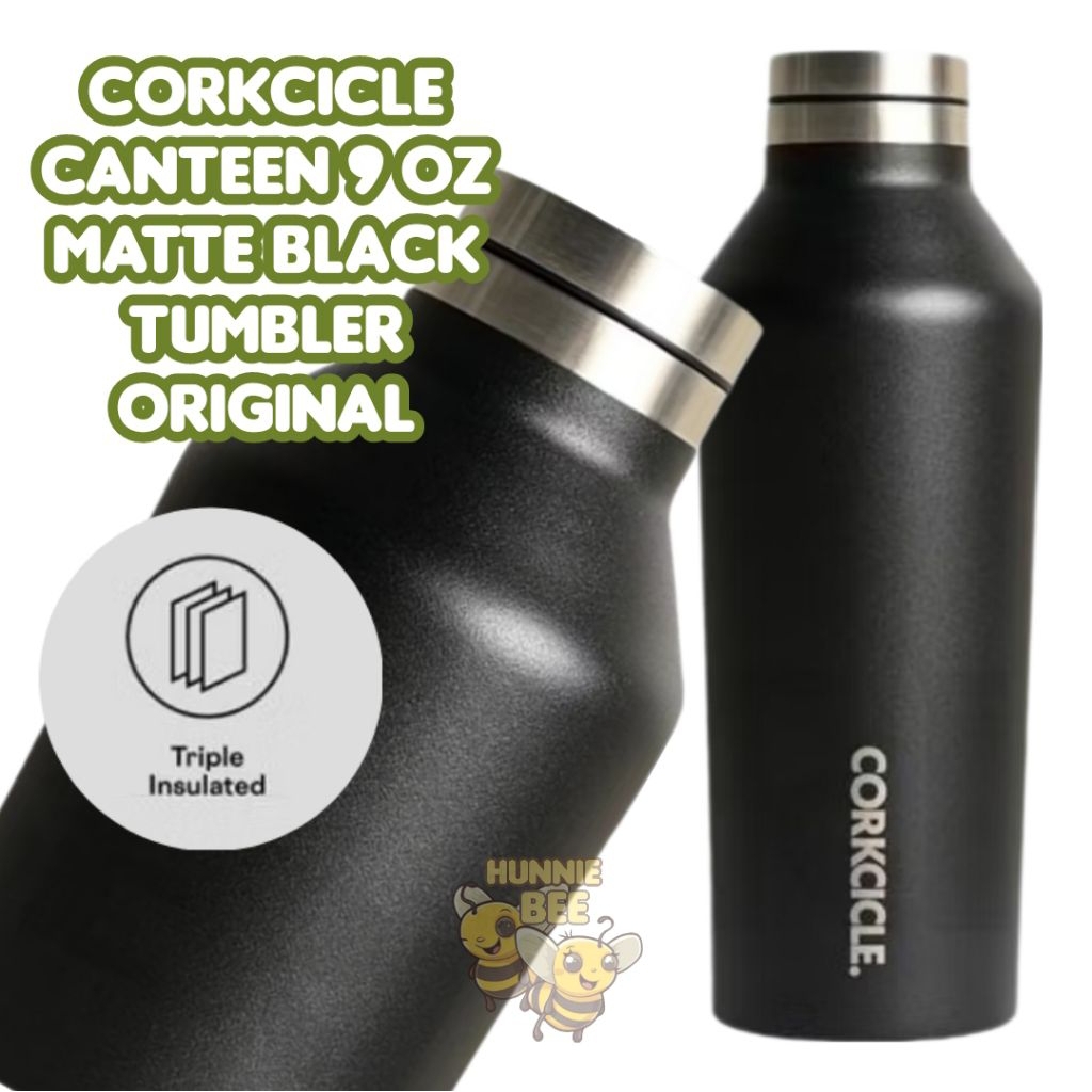 CORKCICLE CANTEEN 9 oz Matte Black Tumbler ORIGINAL