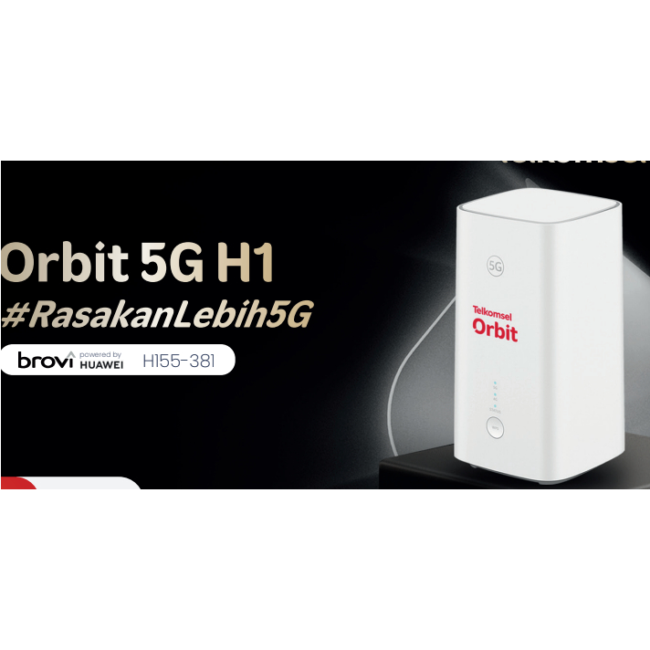 Huawei H155-381 Orbit 5G H1 dengan Koneksi 5G dan 4G, Kecepatan Hingga 3600 Mbps, Wi-Fi 6 AX3000, 11