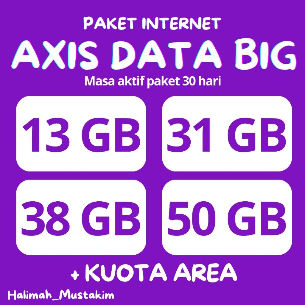 Paket Internet Axis Data Big murah 30 hari | Anggota paket akrab