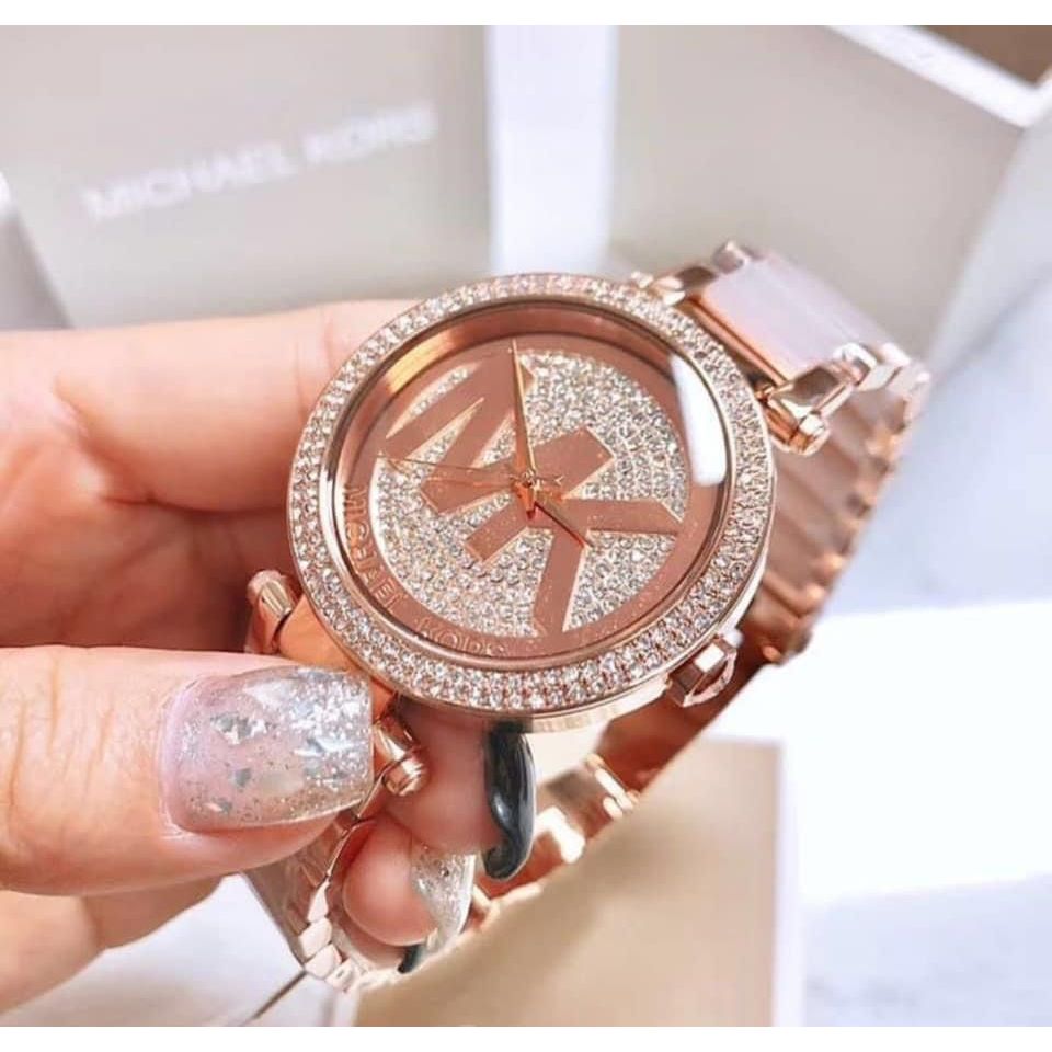 Jam Tangan Wanita MK6176 Quartz Strap Stainles Steel