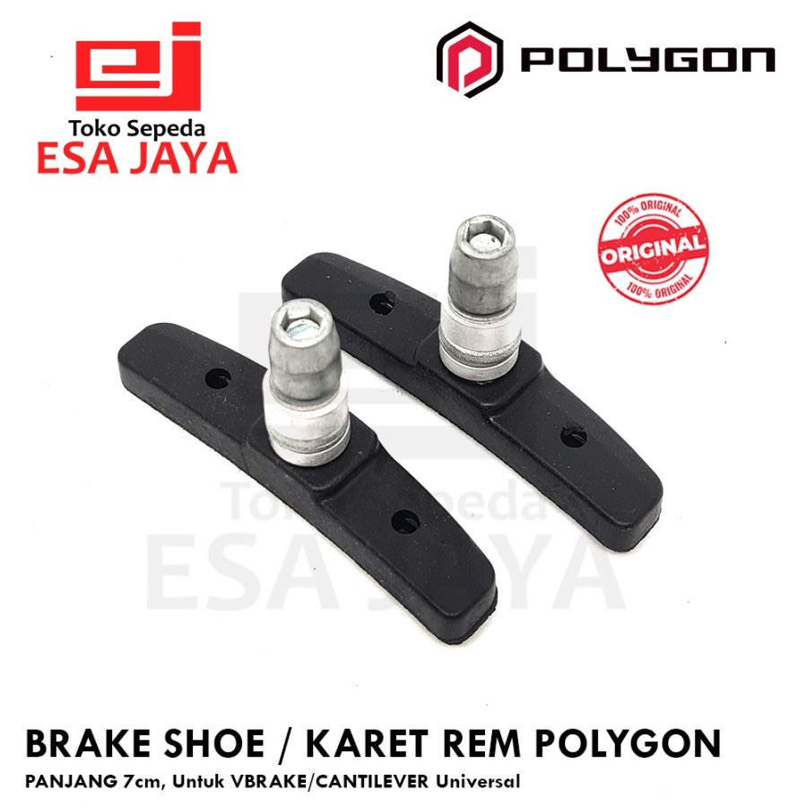 Karet Rem POLYGON - Brake Shoe MTB BMX VBrake Cantilever bukan Tektro Original