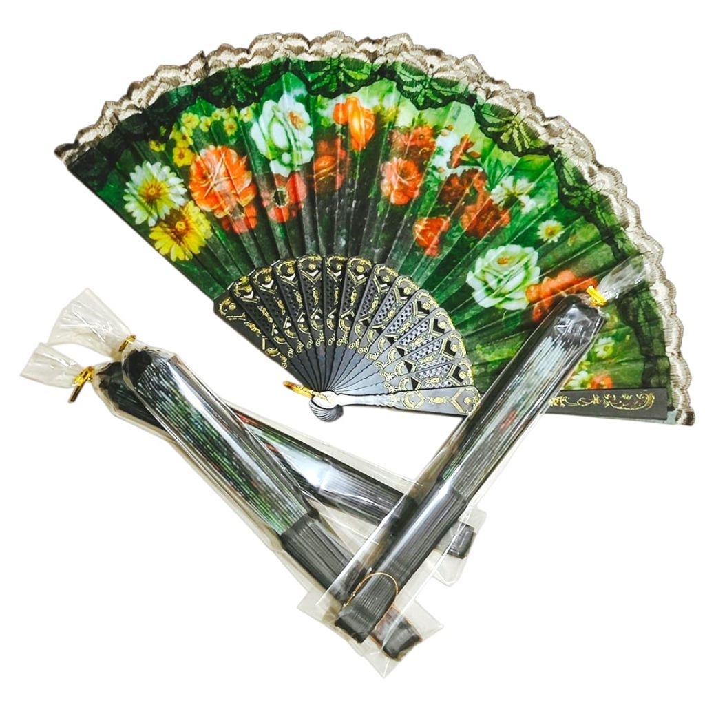 (50 PCS ) KIPAS SPANYOL SOUVENIR / KIPAS WARNA SOUVENIR