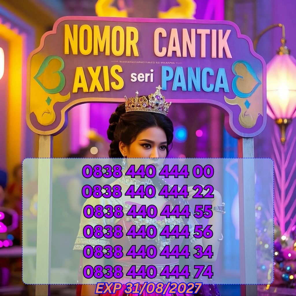 Nomor Cantik Axis Seri HEXA & PANCA 0838 440 4444XX Harga 47ribu
