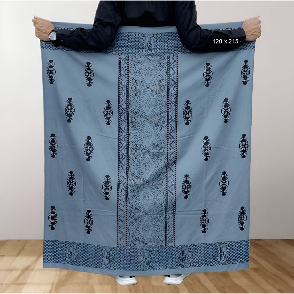 Sarung Batik Pria Dewasa Motif Sarang Tawon Halus Corak Tembus Bolak Balik Warna Abu Hijau Hitam Bir