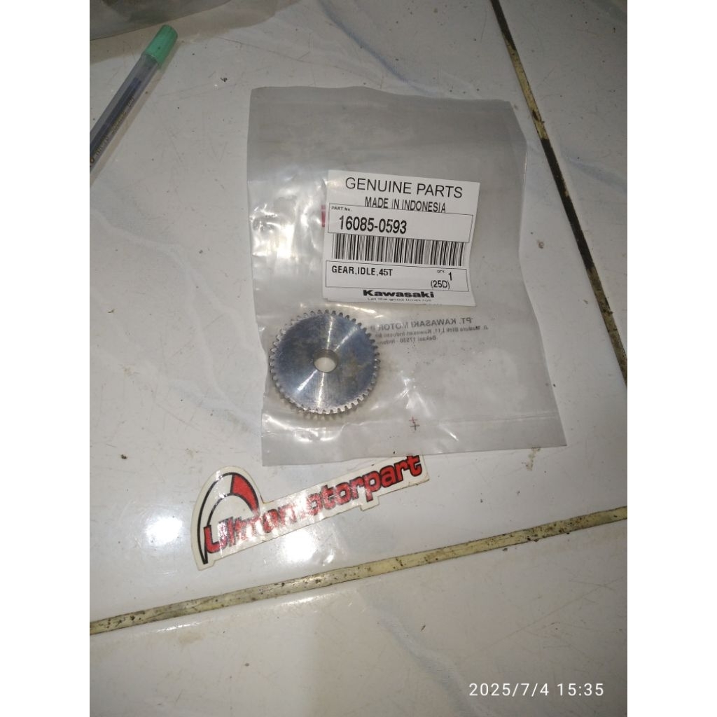gear gir kecil stater gear idle mata 45  penghubung elektrik stater pada kawasaki kaze kazer kase bl