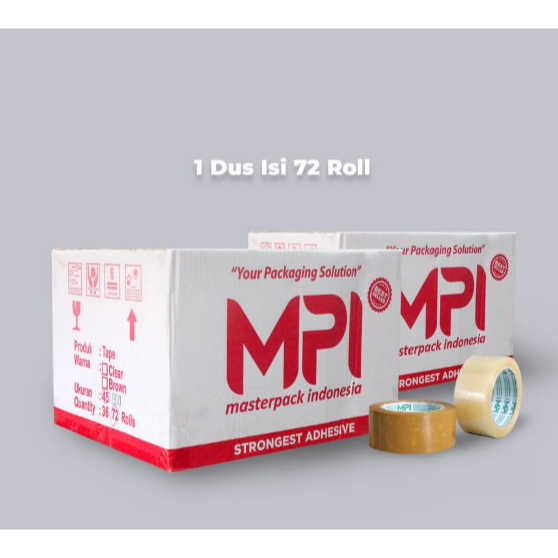 

MPI LAKBAN BENING COKLAT 45mm x 60 Yard MASTER PACK INDONESIA - COKLAT COKELAT SOLASI 60 YARD 1 PCS