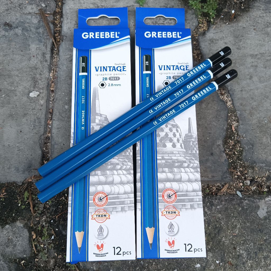 

3 pcs Pensil 2B Greebel Super Grafite Pencil VINTAGE 2,8mm For Computer Untuk Komputer Murah