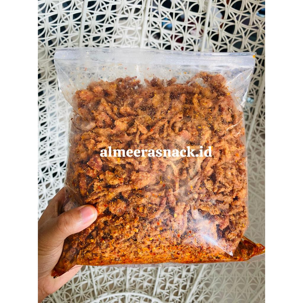 

jamur crispy/kripik jamur crispy 1kg pedas daun jeruk bumbu melimpah