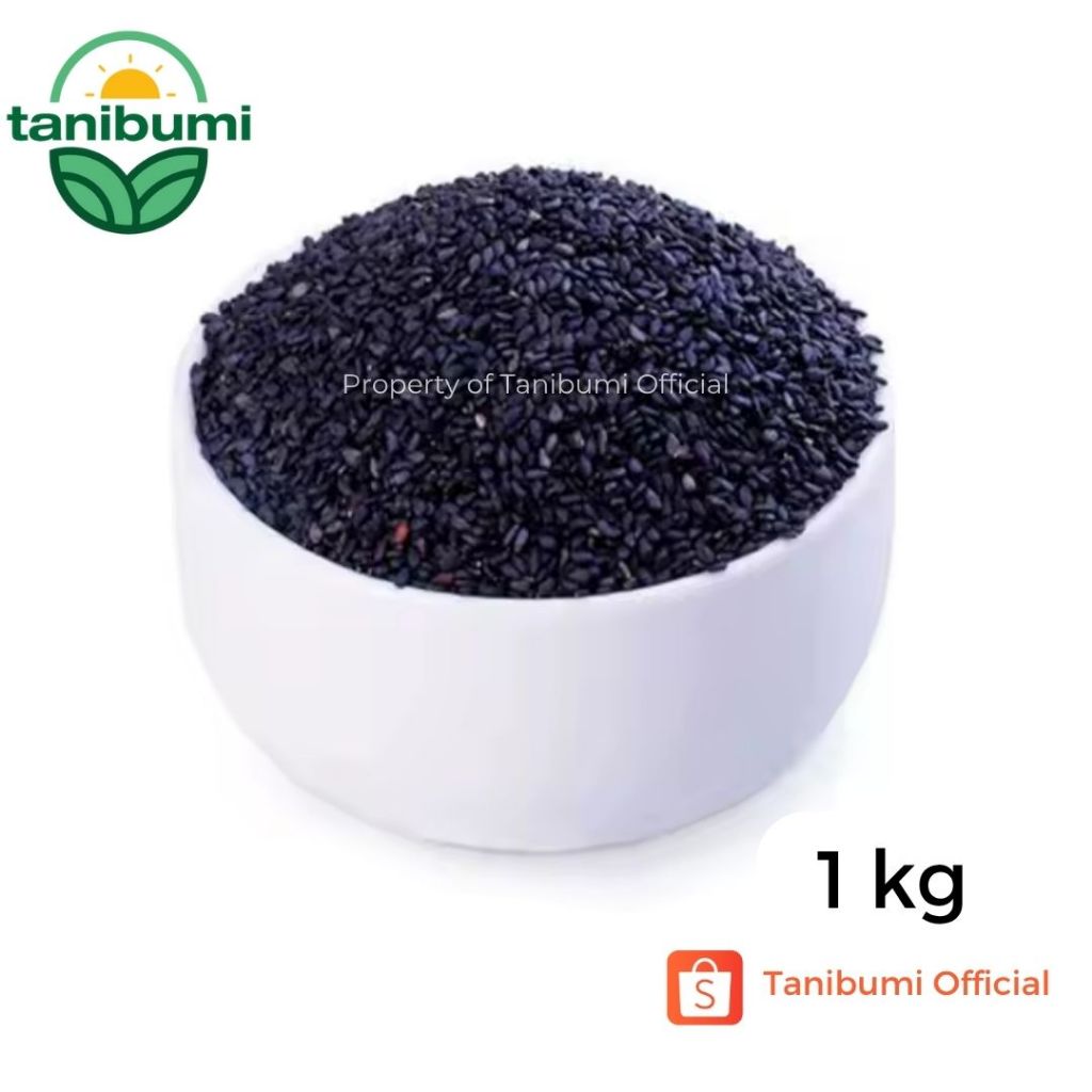 

1Kg | Biji Wijen Hitam Mentah | Raw Black Sesame Seed | Impor Premium