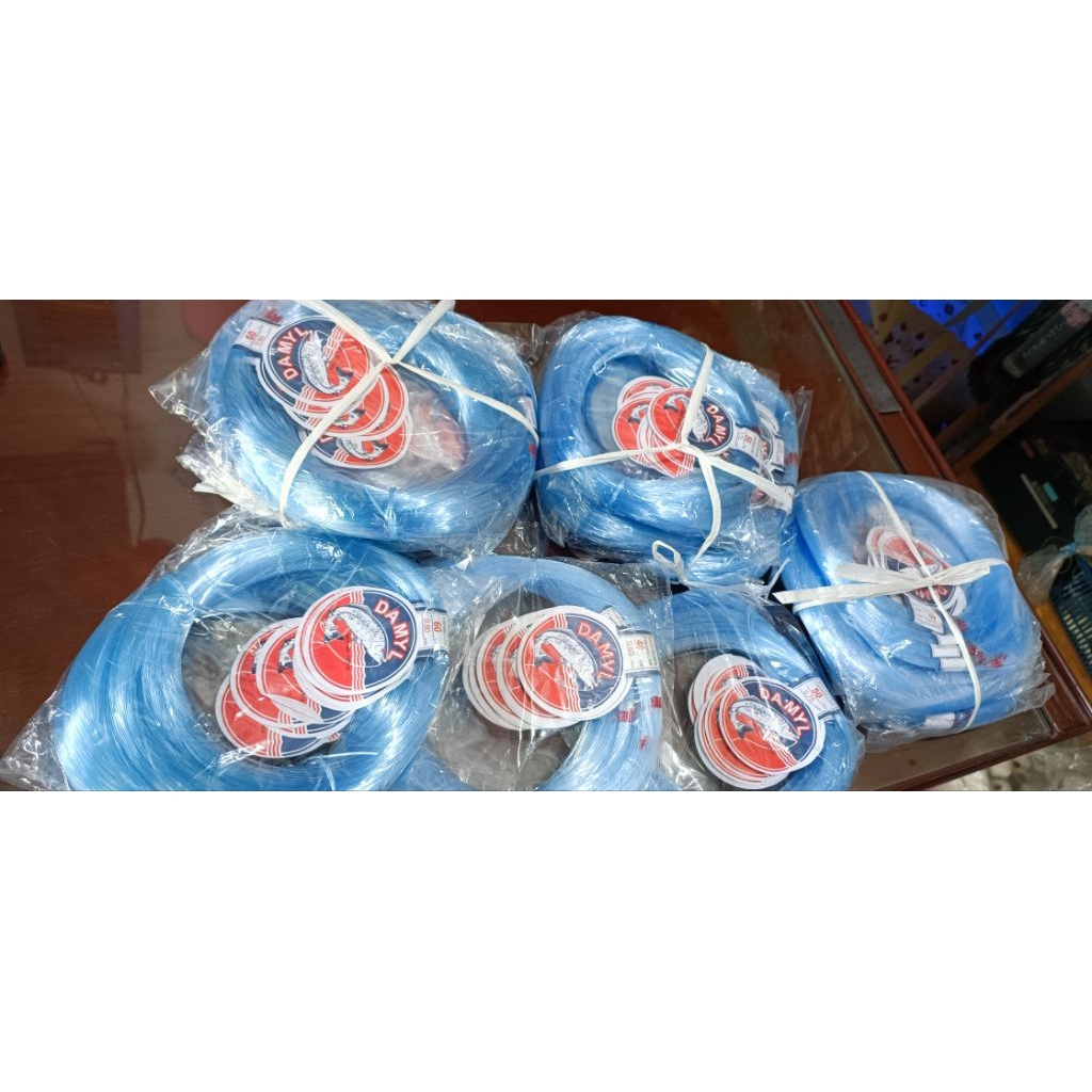 senar pancing damyl biru 1bungkus isi 10iket no.40 s/d no.60