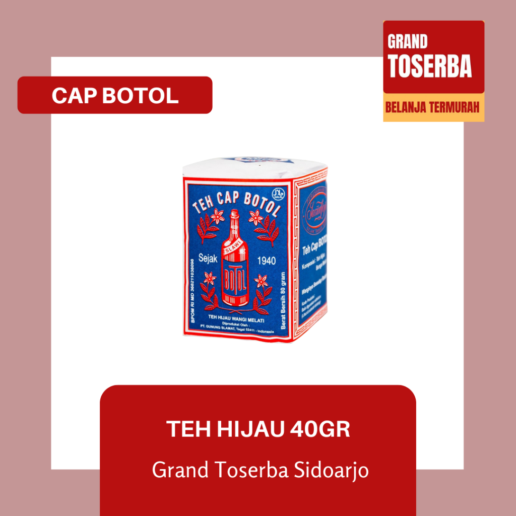 

TEH CAP BOTOL 40g & 80g / TEH HIJAU WANGI MELATI / TEH SEDUH LEMBUT