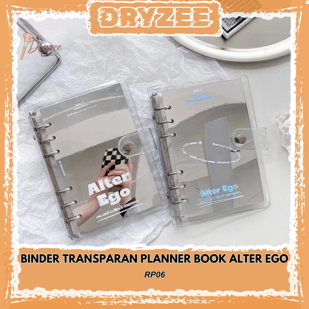 

Note Book Aesthetic Buku Binder Transparan Planner Book Alter Ego - RP06