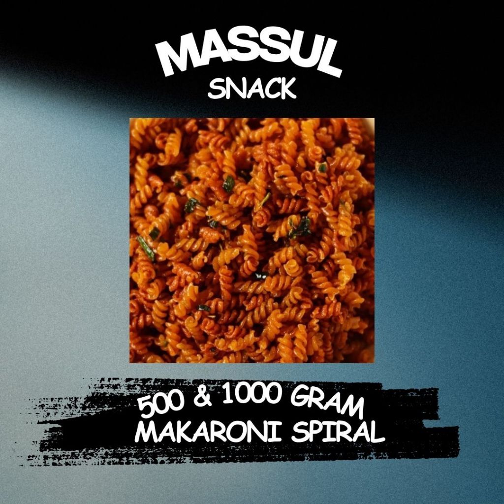 

[500 gram & 1000 gram] Cemilan Makaroni Pedas Spiral Kering Kriuk Murah