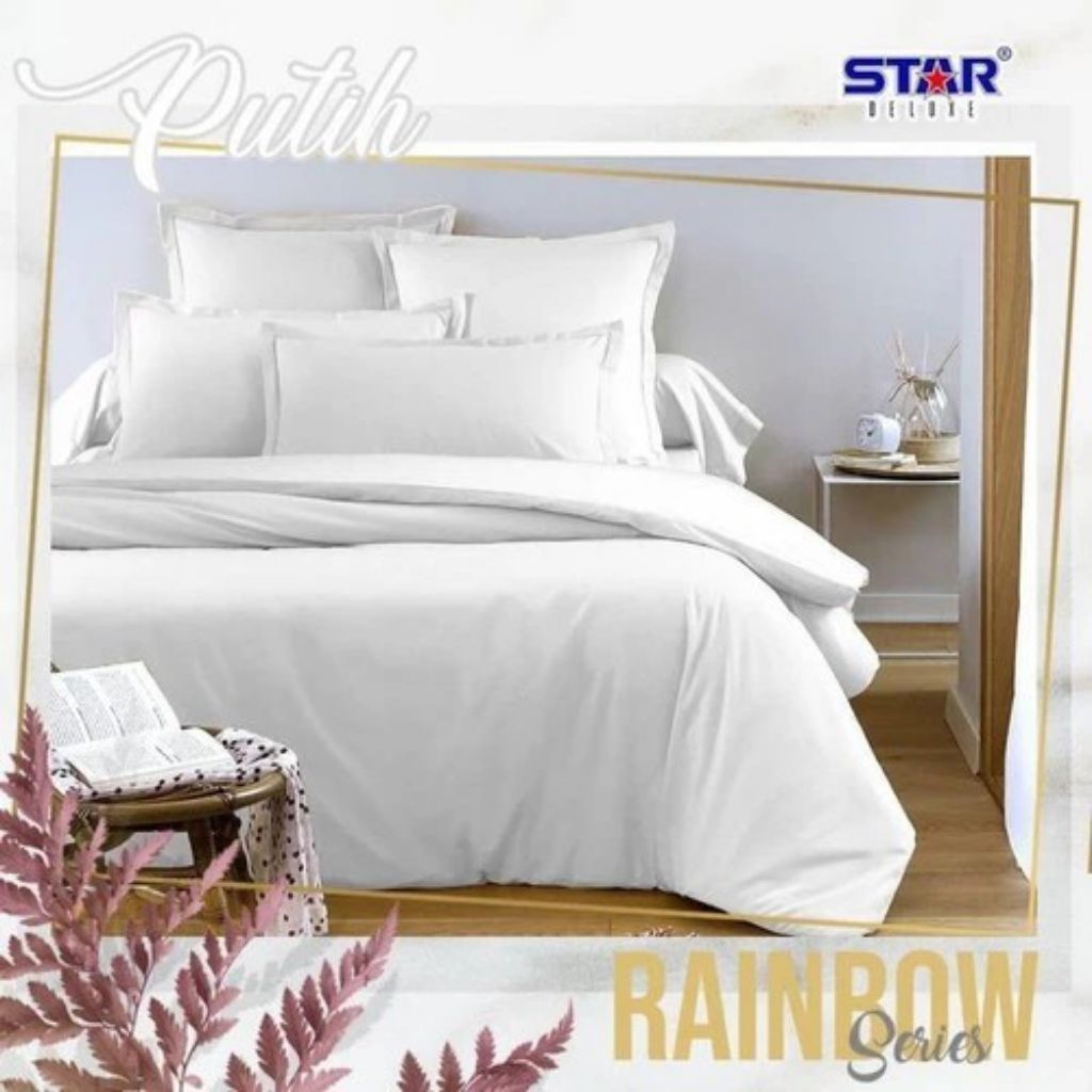 Sprei Set Katun STAR Polos Putih