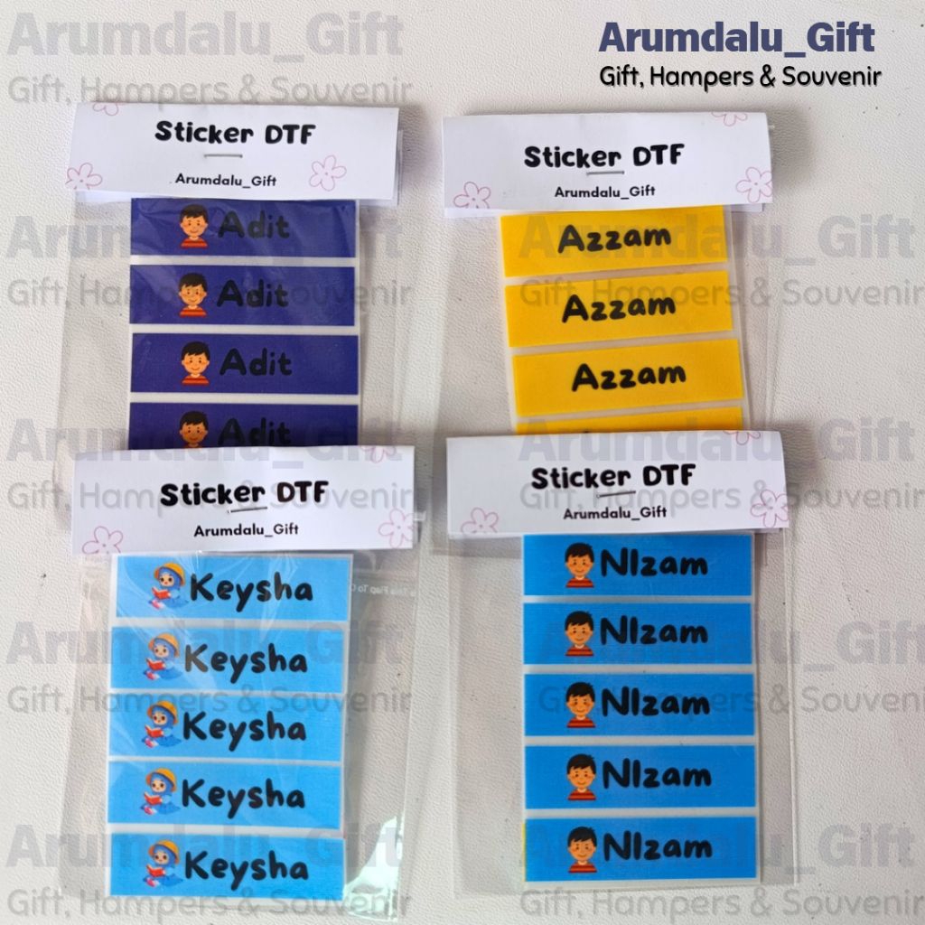 

Stiker Label Nama Kain Seragam sekolah baju setrika custom nama waterproof