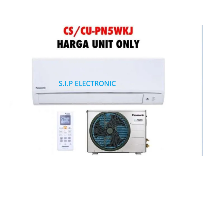 PANASONIC CSCUPN5WKJ | CS/CU PN5WKJ | AC PANASONIC SIBIRU 0.5PK MURAH
