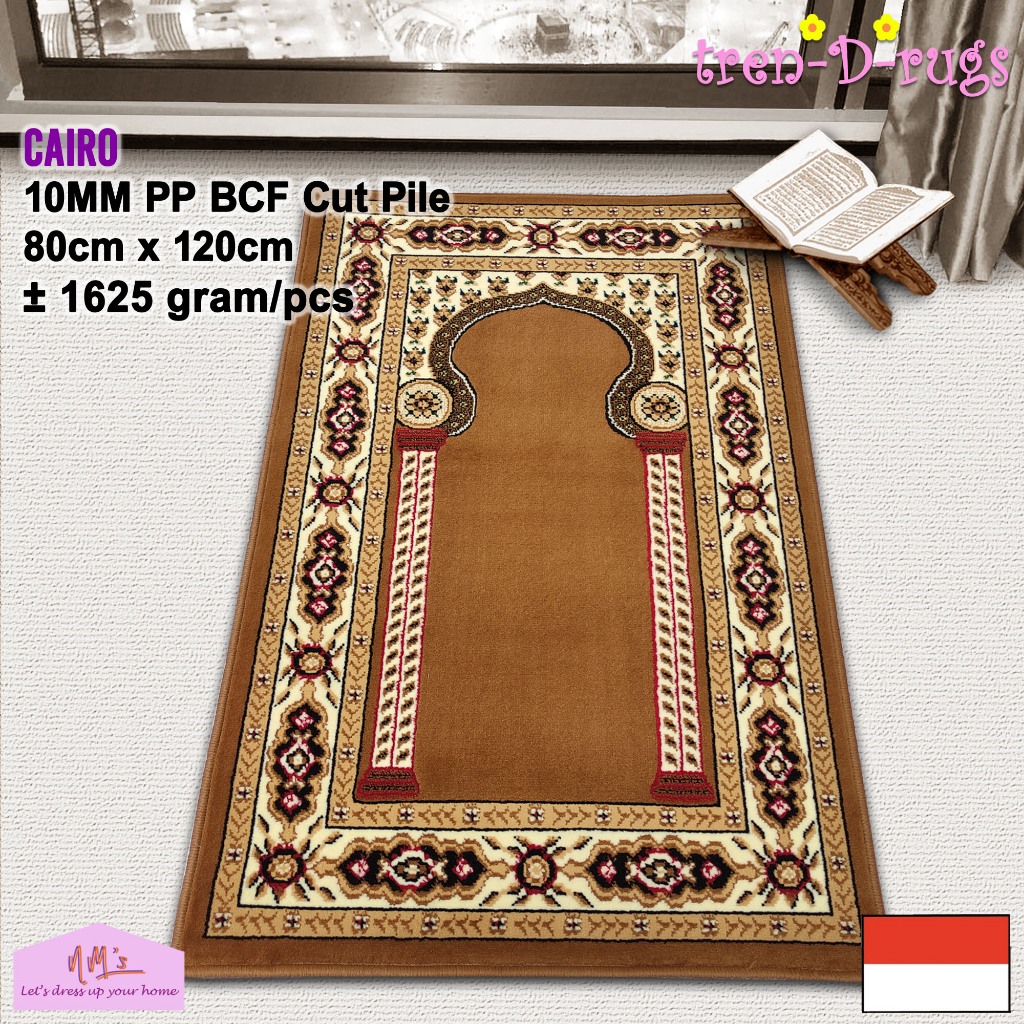 Cairo - Sajadah sejadah imam masjid mushola karpet lantai permadani bulu tebal 80 cm x 120 cm - NMs
