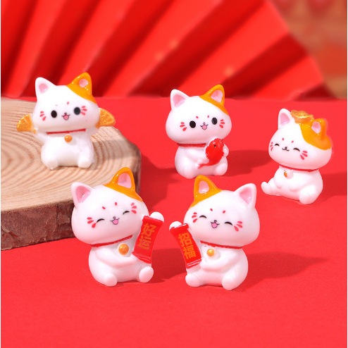 

Ornamen Miniatur Kucing Hoki Lucu - Pajangan Imlek Dekorasi Meja / Dekorasi Mobil / Hiasan Cake Topper Kue / Lucky Cat Figure