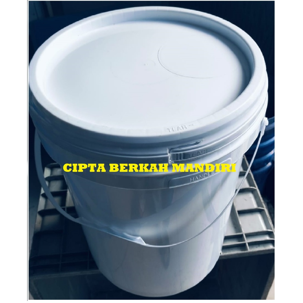 Ember putih polos/ember cat 25kg baru+tutup segel