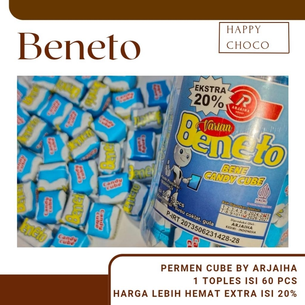 

Permen Cube BENETO Isi 60 Pcs Viral Milo / Candy Cube