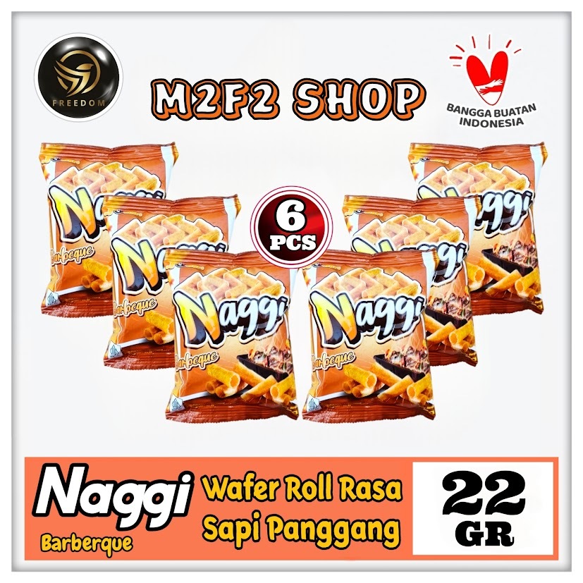 

Snack Naggi Wafer Roll Rasa Barbeque | BBQ Sapi Panggang Sachet - 22 gr (Kemasan 6 Pcs)