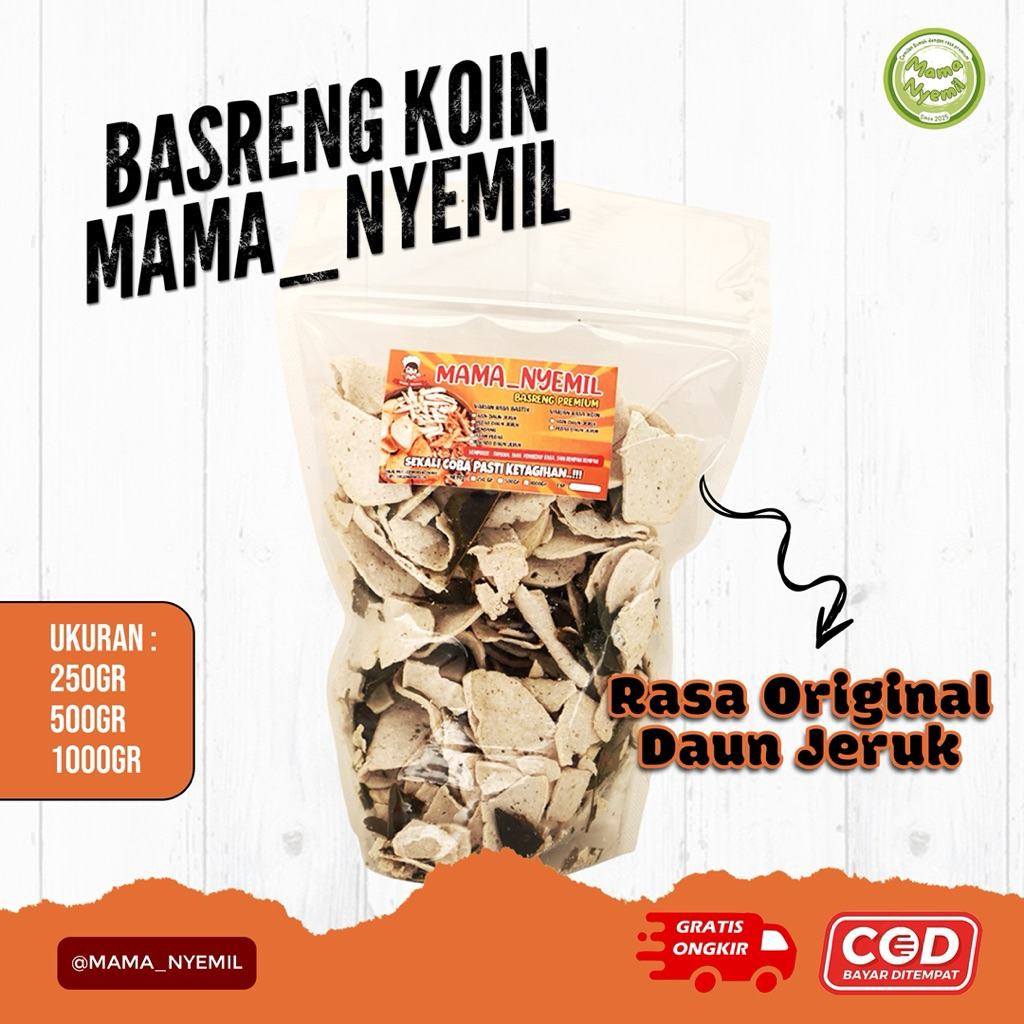 

BASRENG KOIN ORIGINAL DAUN JERUK 250GR-CEMILAN LEZAT DAN GURIH