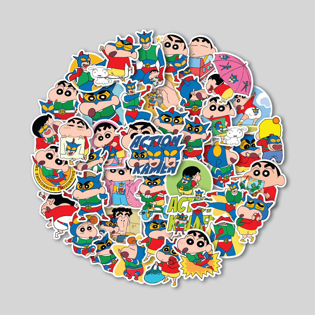 

STICKER PACK ACTION KAMEN X SHINCHAN | STICKER TUMBLR | STIKER LAPTOP KOPER HELM