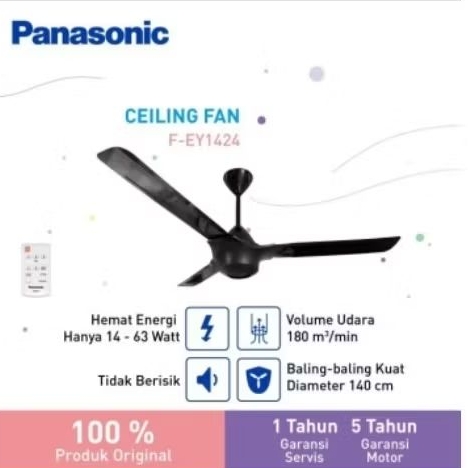 Kipas Angin Plafon Panasonic Ceiling Fan Remot FEY 1424 56"inch