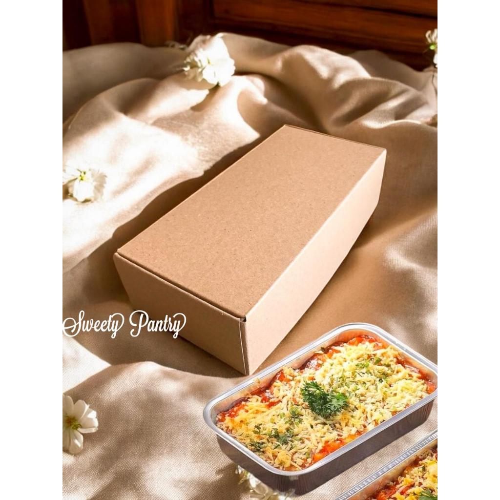 

10PCS - 422116 B - Dus Kue / Cake box / Brownies box / packaging kue Ukuran 22x11,5x6,5cm Brown