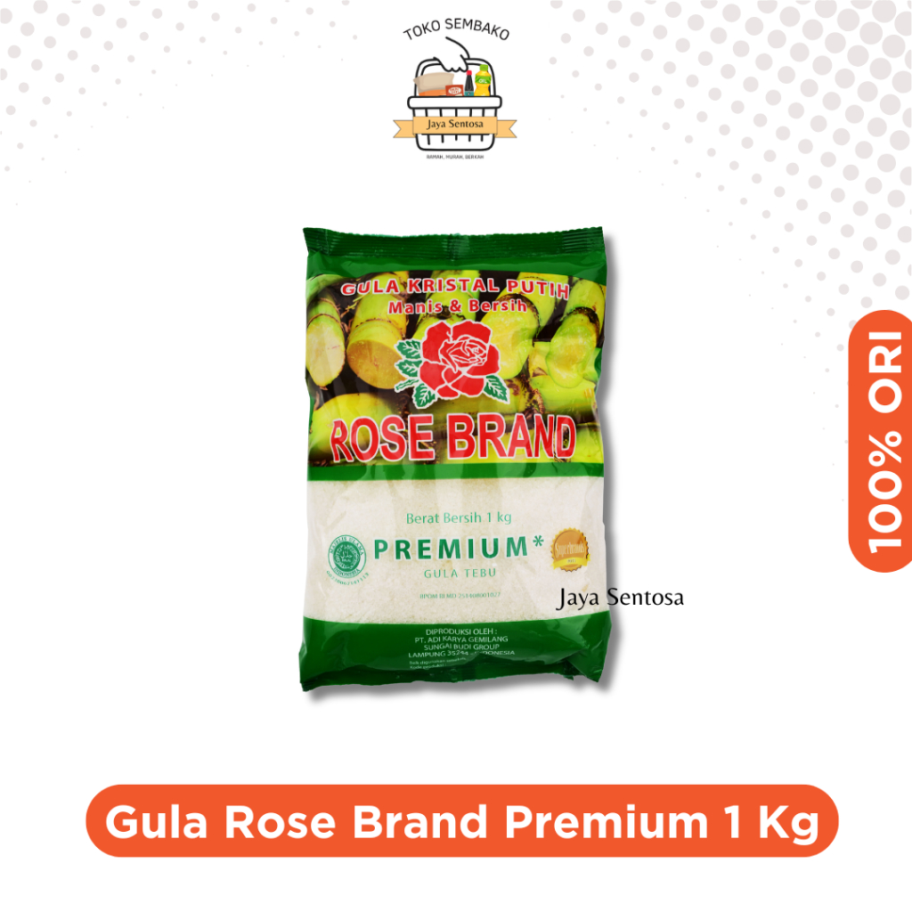 

Gula Rose Brand Premium 1kg Gula Tebu Kristal Putih