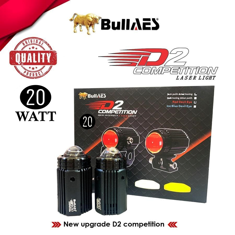ORIGINAL D2 LASER COMPETITION BULLAES D2 LASER AES 20 WATT PLUS DEVIL EYES FREE SAKLAR HIGH LO KUNIN