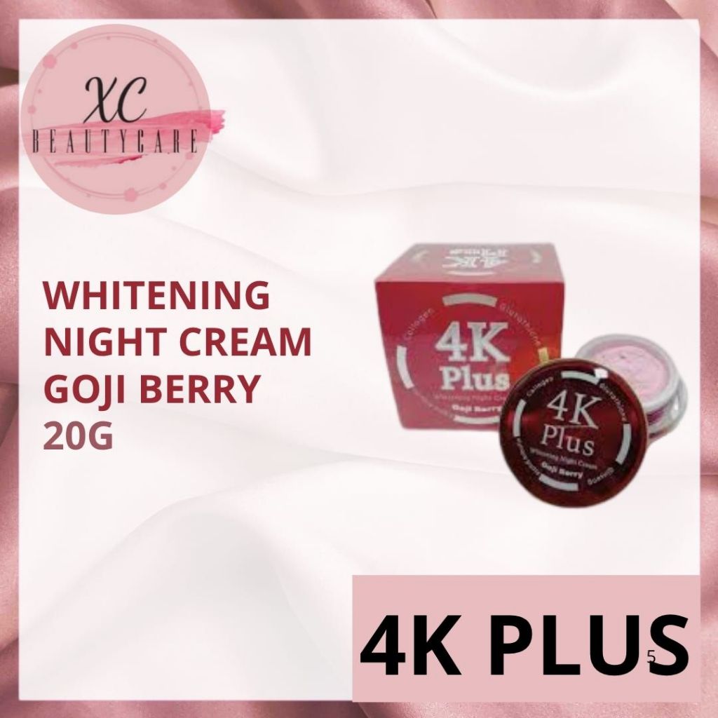 ORI WHITENING NIGHT CREAM 4K PLUS COLLAGEN ALPHA ARBUTIN GOJI BERRY / CREAM JERAWAT
