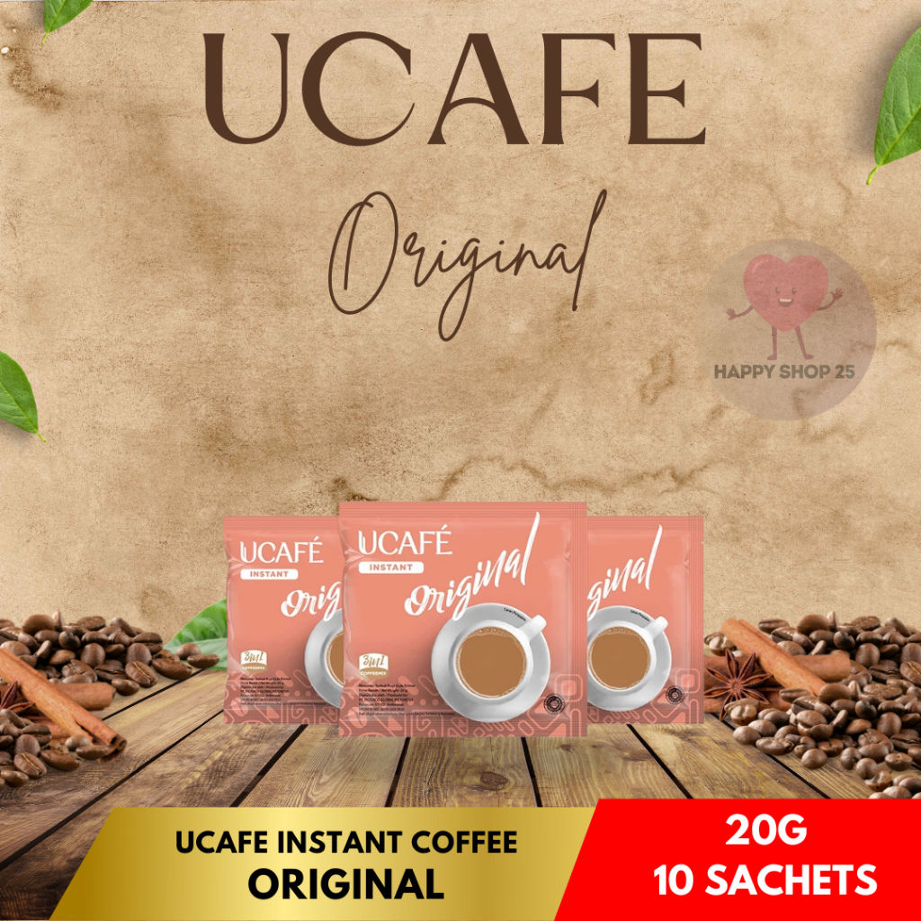 

UCAFE Instant Coffee Original R10 (10 sachets x 20g) | Kopi Instant sachets