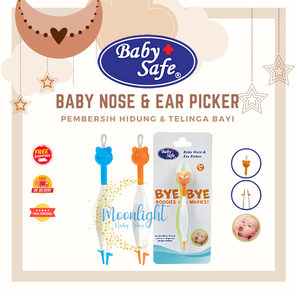 Baby Safe NAS03 Baby Nose & Ear Picker - Alat Pembersih Telinga dan Hidung Bayi / Earpick